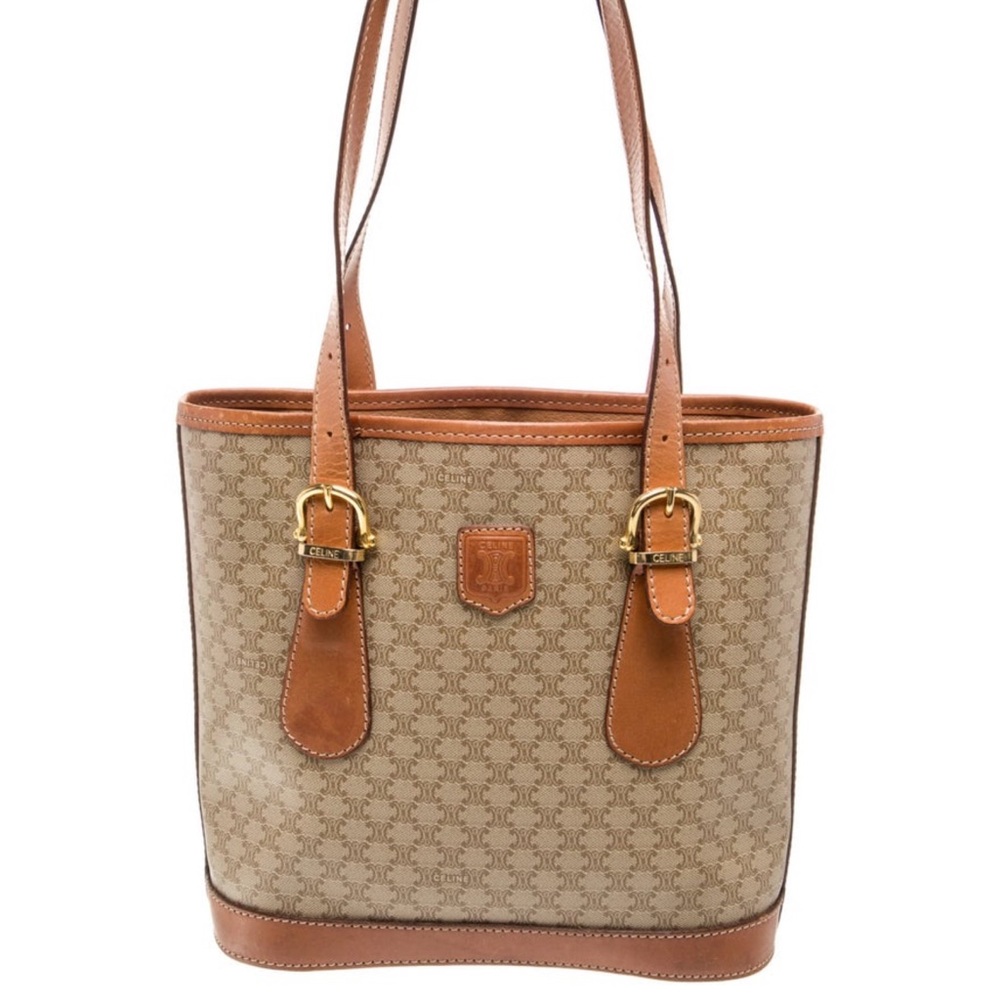 Celine Tan and Brown Tote Bag and clutch for CAITLYN - Picture 15 of 16